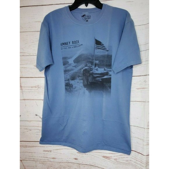 RFBF Blue Chimney Rock North Carolina Medium Supershrunk Cotton T Shirt - Picture 5 of 9